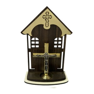  CP81515 - Capela Cruz do Nada Madeira MDF - 17,5x12,6cm