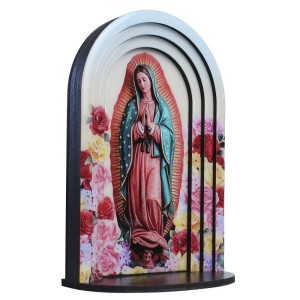 QD1989510 - Pedestal N. Sra. De Guadalupe 3D Resinado - 25x16cm