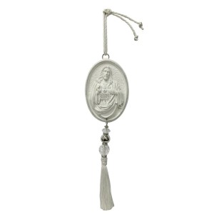 NC2043150 - Adorno Medalha Sagrado Coração de Jesus - 46x9cm (PB128)