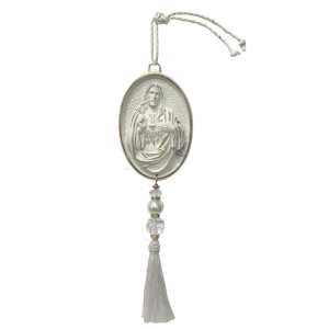 NC2043152 - Adorno Medalha Sagrado Coração de Jesus - 46x9cm (PB130)