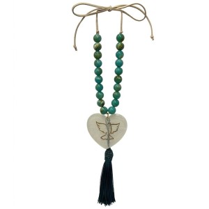 AD2040520 - Adorno Divino Espírito Santo Resina Verde - 50x5,5cm
