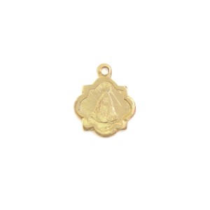 MD101201P20 - Medalha de Alumínio c/ 20un. N. Sra. Aparecida Dourado - 1,4x1,2cm