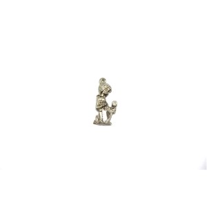 MD112081P3 - Pingente Primeira Eucaristia Menina Níquel c/ 3un. - 3,5x1,5cm