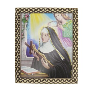 QD91304 - Quadro Santa Rita de Cássia - 23x28cm