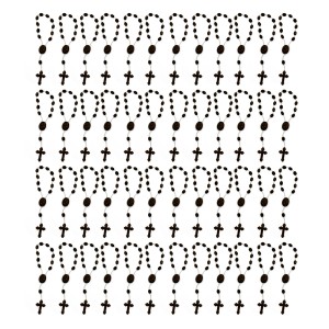 DZ05011P50 - Dezena de Acrílico Marrom c/50un. (Mini Terço) - 13,5x1cm