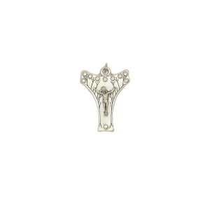 CZ73060 - Cruz Jesus Cristo Italiana Prateada - 4x3cm