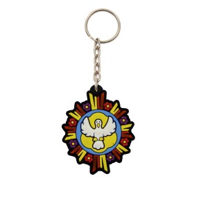 CH50813 - Chaveiro Divino Espírito Santo Emborrachado - 11x4,5cm