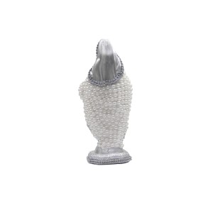 IM52002 - Imagem N. Sra. Das Graças c/ Pérola e Strass Prata - 23x10cm