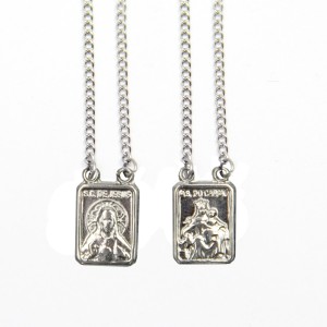 ES43021 - Escapulário N. Sra. Do Carmo Aço Inox - 61,5x1cm (R189)