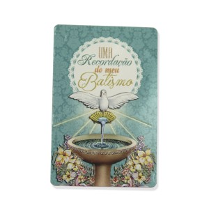 CT1424P12 - Cartão Lembrança Batismo c/ 12un. - 8,5x5,5cm