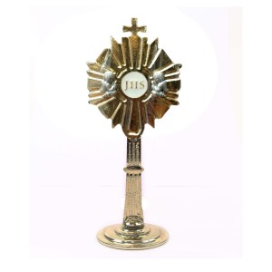 PD112023 - Ostensório Primeira Eucaristia Dourado - 12,5x4cm
