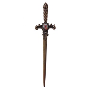 DR02008 -  Espada de São Miguel Arcanjo Ouro Velho (Abridor de Cartas) - 16x4cm