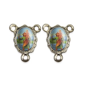 ET1672405P5 - Entremeio São Cristóvão Duplo Resinado c/ 5un. - 1,9x1,5cm