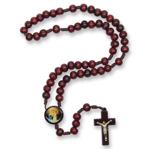 TE940169 - Terço Mãe Rainha Madeira - 37cm