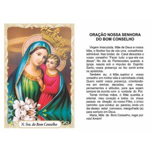 OG14014P100 - Oração N. Sra. Do Bom Conselho c/ 100un. - 9,5x6,5cm