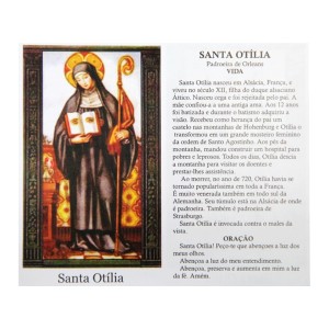 OG14097P100 - Oração Santa Otília c/ 100un. - 10x6cm